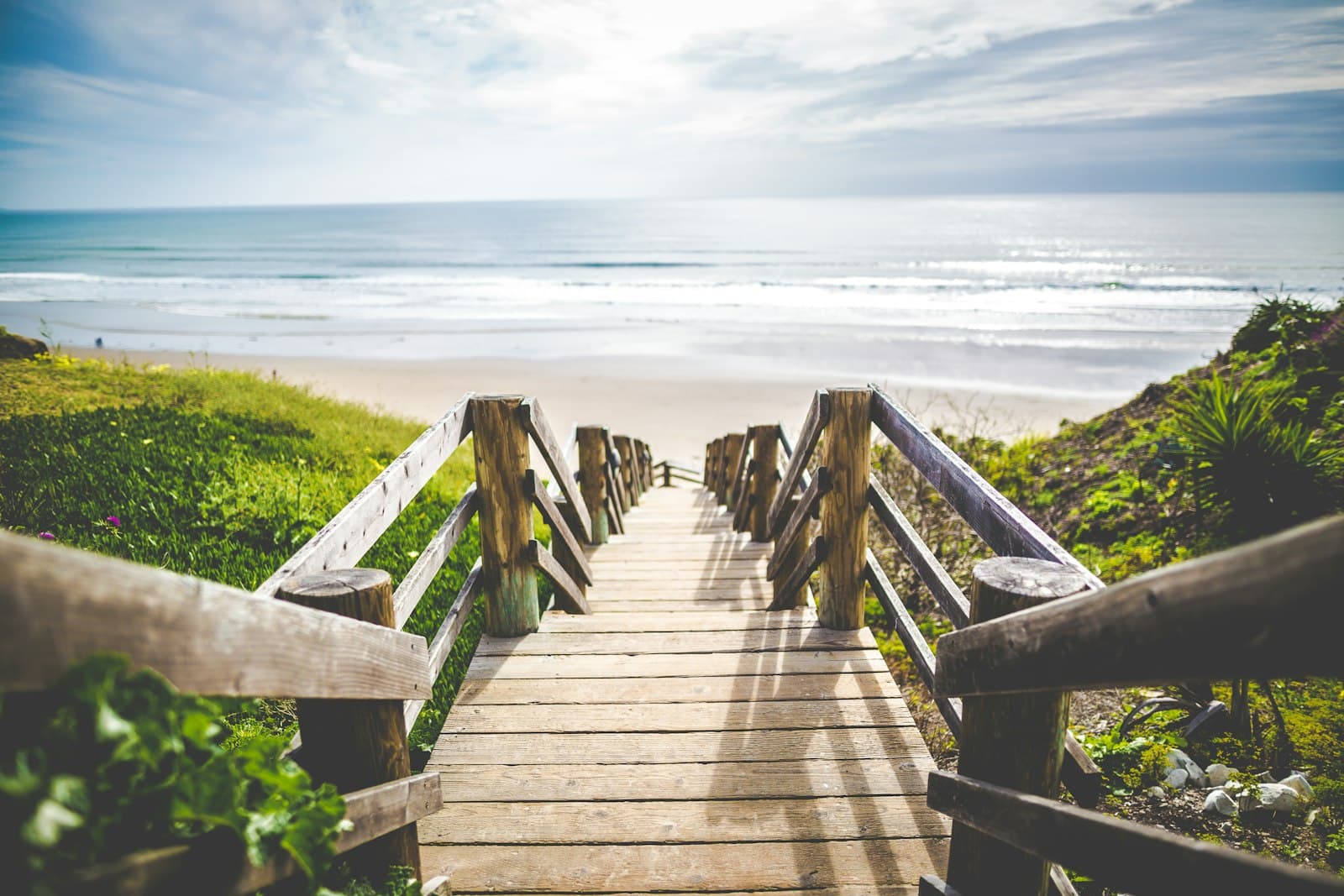 A calm, gentle beach with smooth paved paths at Poipu, Kauai