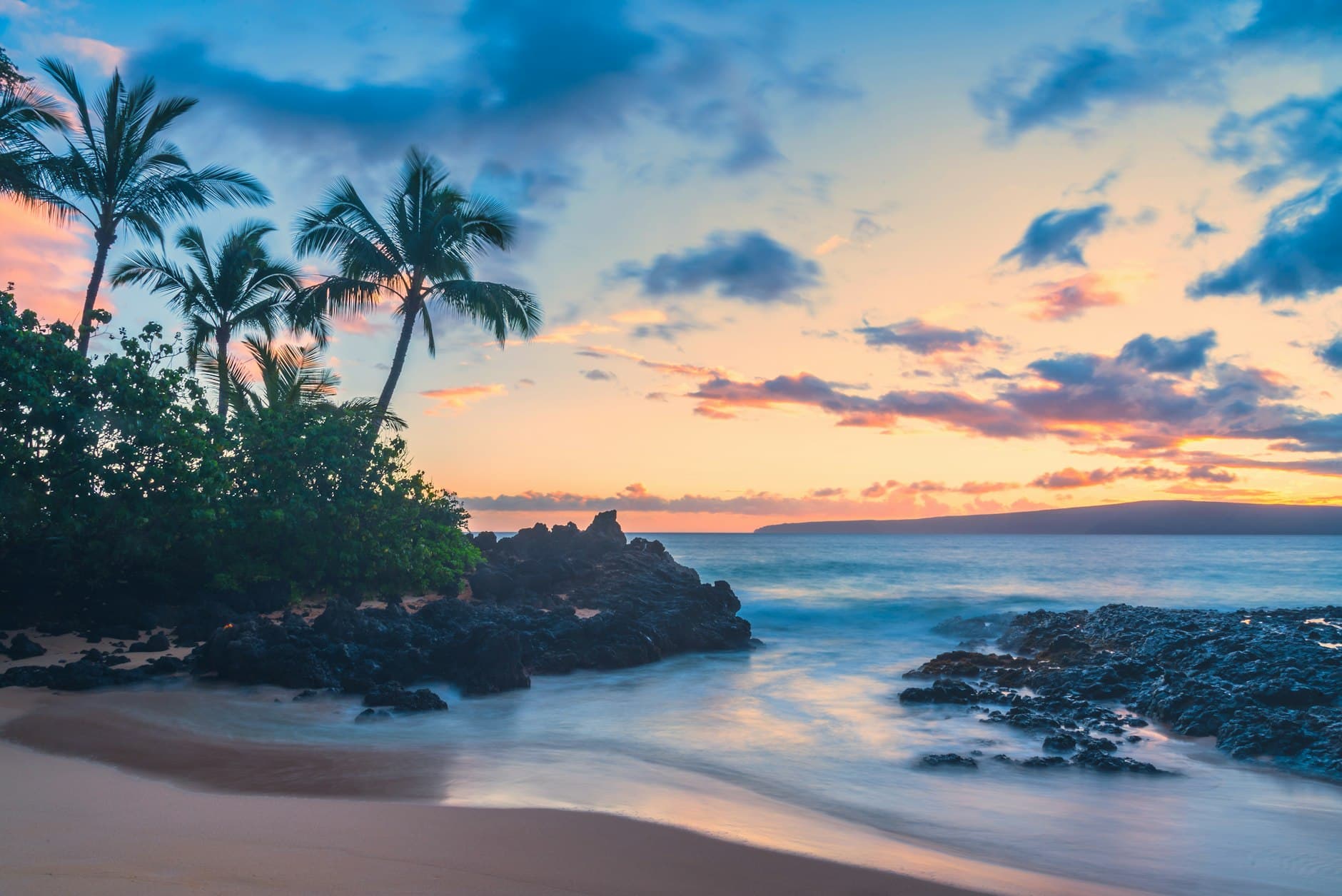 Golden-hour light over a quiet coastline